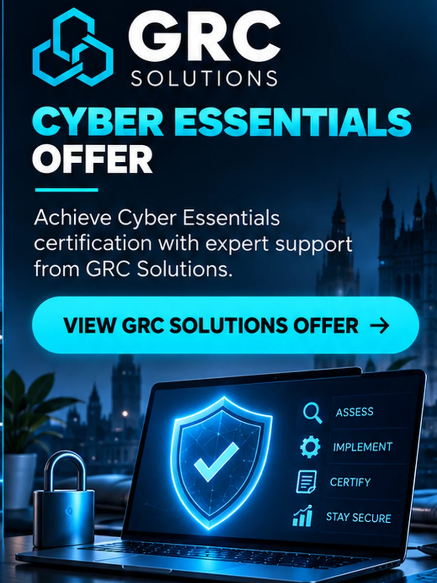 GRC Solutions Cyber Essentials offer advertisement on CZITAPP